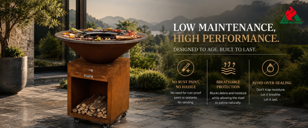 Do Weathering Steel Barbecue Grills Require Complex Maintenance